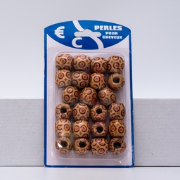 PERLES POUR CHEVEUX EN BOIS GRAND F