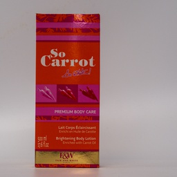 F&amp;w so carrot so white lait corps éclaircissant enrichi en huile de carotte        f