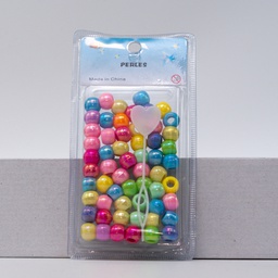 PERLES PLASTIQUE MULTICOLORE 64        f