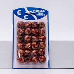 PERLES POUR CHEVEUX FEUILLE MARRON F